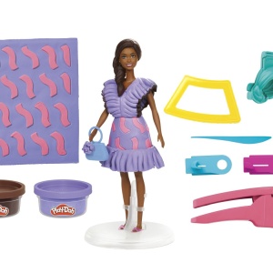 PLAY DOH BARBIE SET PLASTELINA BARBIE FASHIONISTA RUFFLES CREATII VESTIMENTARE - Img 2