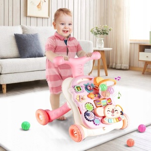 Premergator Muzical cu Activitati 5in1 cu Masa educationala, Panou de Baschet si Pian - Img 3