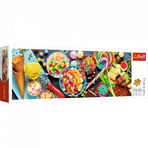 Puzzle panoramic Trefl - Sweet Delights, 1.000 piese - Img 1