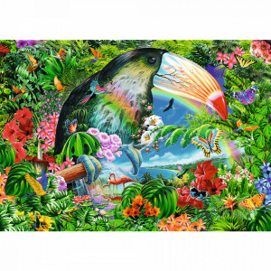 Puzzle Spiral Trefl 1040piese - Animale Tropicale - Img 2