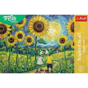 PUZZLE TREFL 100 FAMILIA TREFLIK INSPIRAT DE ARTA O PLIMBARE PRINTRE FLOAREA SOARELUI - Img 3