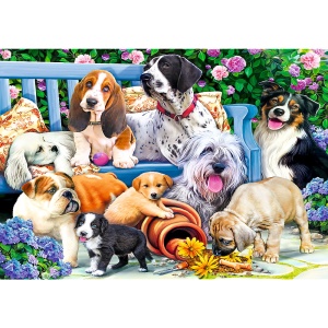 PUZZLE TREFL 1000 CAINI IN GRADINA - Img 2