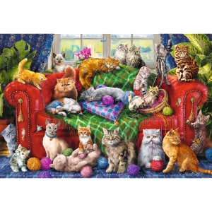 PUZZLE TREFL 1500 PISICUTELE PE CANAPEA - Img 2