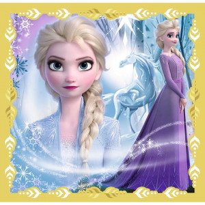 Puzzle Trefl 3 in 1, Frozen II, Ana si Elsa, 106 piese - Img 2