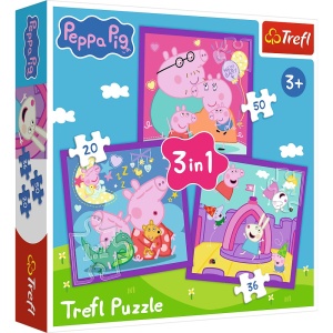 PUZZLE TREFL 3IN1 OBICEIURILE LUI PEPPA PIG