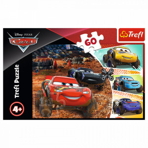 Puzzle Trefl 60piese - Fulger McQueen Cu Prietenii - Img 3
