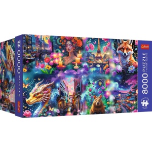 PUZZLE TREFL 8000 PREMIUM PLUS LUMEA COLORATA CU POSTER INCLUS - Img 4