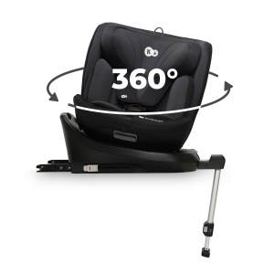SCAUN AUTO I-SIZE, 40-150 CM, KINDERKRAFT I-360, BLACK - Img 8
