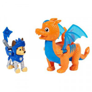Set 2 Figurine Paw Patrol Rescue Knights - Chase si Dragonul Draco - Img 3