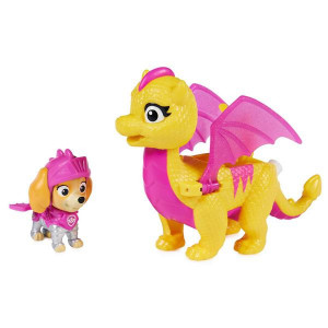 Set 2 Figurine Paw Patrol Rescue Knights - Skye si Dragonul Scorch - Img 5