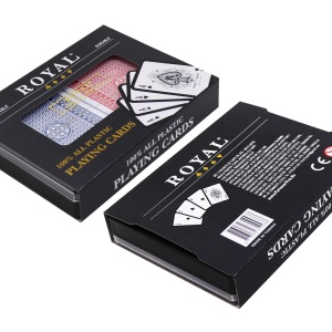 SET 2 PACHETE CARTI ROYAL CANASTA POKER DIN PLASTIC - Img 4