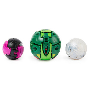 Set 3 Figurine Bakugan Evolutions Platinum Powerup Dragonoid, Scorcher si Siphon - Img 4