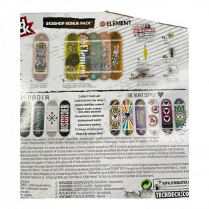 Set 6 mini placi skateboard, Tech Deck, Bonus Pack, Element