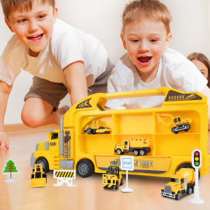 Set Camion cu 6 Vehicule Metalice MalPlay in Forma de Geamantan - Img 6