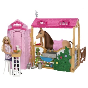 Set de Joaca Barbie Estate, Ultimate Stable cu Accesorii si Detalii Realiste - Img 4