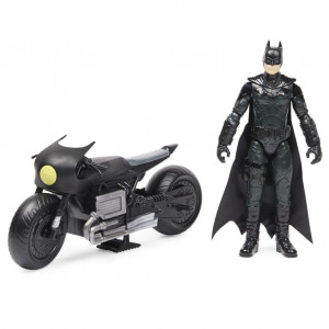 Set de Joaca Batman The Movie, Figurina Batman si Motocicleta, 30cm - Img 3