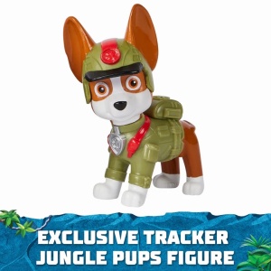 Set Figurina cu Vehicul Paw Patrol Jungle Pups Deluxe, Tracker’s Monkey Vehicle - Img 9