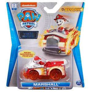 Set figurina cu vehicul Paw Patrol True Metal - Spark Marshall,7cm