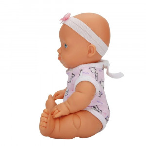 Set Papusa Bebelus Ada cu accesorii, Dollz n More, 23 cm, Roz - Img 8