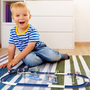 Set Trenulet interactiv cu lumini si sunete, Railway HighSpeed - Img 11