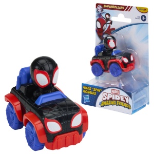 SPIDEY SI PRIETENII LUI UIMITORI MARVEL SUPER ROLLERS SET FIGURINA MILES MORALES CU VEHICUL 5.5CM - Img 5