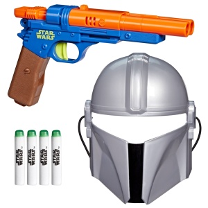 STAR WARS MANDALORIANUL SI GROGU SET BLASTER SI MASCA MANDALORIANUL CU LUMINI SI SUNETE - Img 2