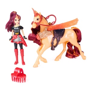 UNICORN ACADEMY SET MAGIA ARIPILOR CU PAPUSA VALENTINA SI UNICORNUL CINDER CU ACCESORII