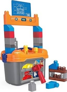 Banc de constructie, Mega Bloks, 36 piese, Plastic, Multicolor  - Img 3