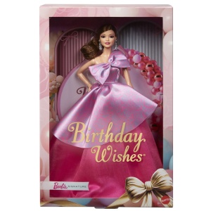 Barbie Birthday Celebration – Păpușă cu Rochie Roz din Satin, Ediție Aniversară