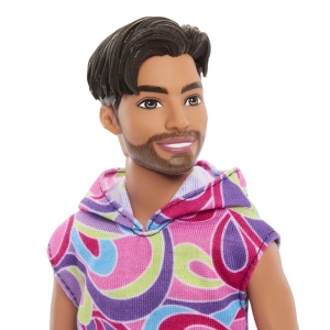 BARBIE PAPUSA BAIAT FASHIONISTAS BRUNET CU BARBA SI TRICOU CU GLUGA - Img 5