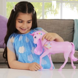 BARBIE UNICORN ROZ CU LUMINI STRALUCITOARE SI SUNETE - Img 3
