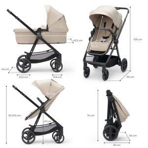 CARUCIOR KINDERKRAFT NEWLY, 4 IN 1, SAND BEIGE - Img 8