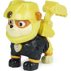 Figurina Paw Patrol, Moto Pups ,Rubble cu insigna - Img 4