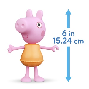 Figurine set Peppa Pig, tinuta de primavara, 6 accesorii, multicolor, 15cm  - Img 4