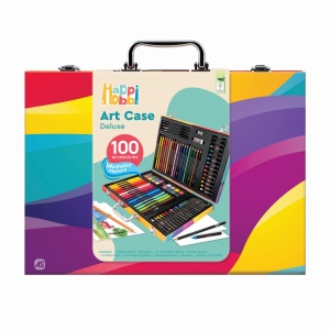 HAPPI HOBBI ART CASE SET DE DESEN DELUXE CU 100 DE ACCESORII CURCUBEU - Img 2