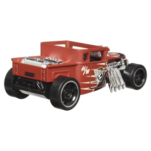 HOT WHEELS MASINUTA METALICA CU SISTEM PULL BACK BONE SHAKER MUSCLE MANIA SCARA 1 LA 43 - Img 5