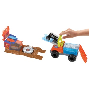 HOT WHEELS MONSTER TRUCK ARENA SMASHERS COLOR SHIFTERS SALVAREA LUI 5ALARM - Img 5