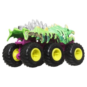 HOT WHEELS MONSTER TRUCK BIG RIGS MASINUTA METALICA CU 6 ROTI SKELESAURUS SCARA 1 LA 64 - Img 2