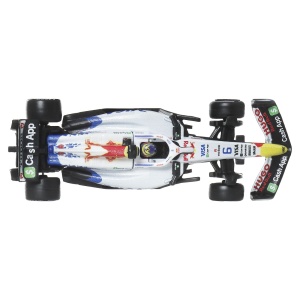 HOT WHEELS PREMIUM REAL RIDERS FORMULA 1 2024 MASINUTA METALICA VISA CASH APP RACING BULLS FORMULA ONE TEAM SCARA 1 LA 64 - Img 5