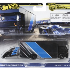 HOT WHEELS TRANSPORTATOR SAUBER MERCEDES C9 CU MASINUTA FLEET FLYER SCARA 1:64