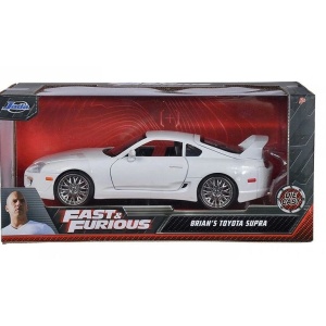 JADA FAST AND FURIOUS MASINUTA METALICA BRIANS TOYOTA SUPRA ALB SCARA 1 LA 24 - Img 2