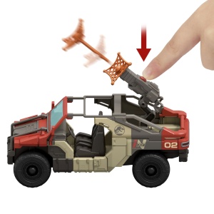 JURASSIC WORLD REBIRTH SET VEHICUL DE LUPTA LAUNCH N BATTLE CU FIGURINE SI ACCESORII - Img 3