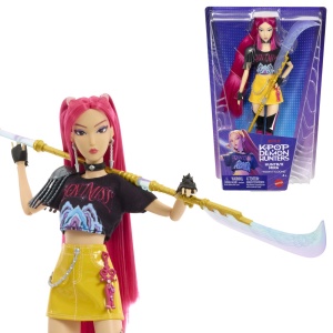 K POP VANATORI DE DEMONI HUNTR/X PAPUSA MIRA 30CM - Img 9