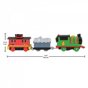 Locomotiva Motorizata Brake Car Bruno Percy cu doua vagoane, Thomas si Prietenii - Img 7