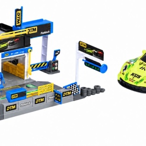 MAJORETTE SET MOTORSPORT DTM CU MASINUTA INCLUSA PORSCHE 911 GT3 R SCARA 1 LA 64 - Img 2