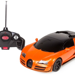 MASINA CU TELECOMANDA BUGATTI GRAND SPORT VITESSE PORTOCALIE CU SCARA 1 LA 18 - Img 2