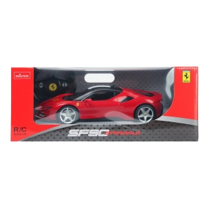 Masina cu telecomanda Ferrari SF90 Stradale, Rastar, scara 1:14, dimensiuni 33.5x14.7x10.8cm, culoare rosu - Img 2