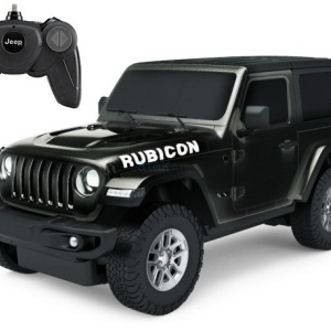 Masina cu telecomanda Jeep Wrangler JL, negru, scara 1:24, 20.4x9.2x7.4cm