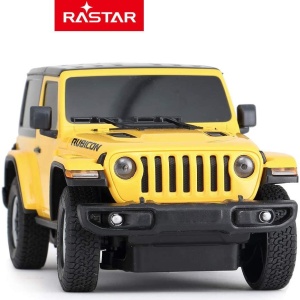 MASINA CU TELECOMANDA JEEP WRANGLER RUBICON GALBEN CU SCARA 1 LA 24 - Img 3