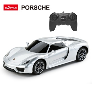 Masina cu telecomanda Rastar Porsche 918 Spyder Argintiu, 2WD, 19.2x9.1x5.1cm - Img 5